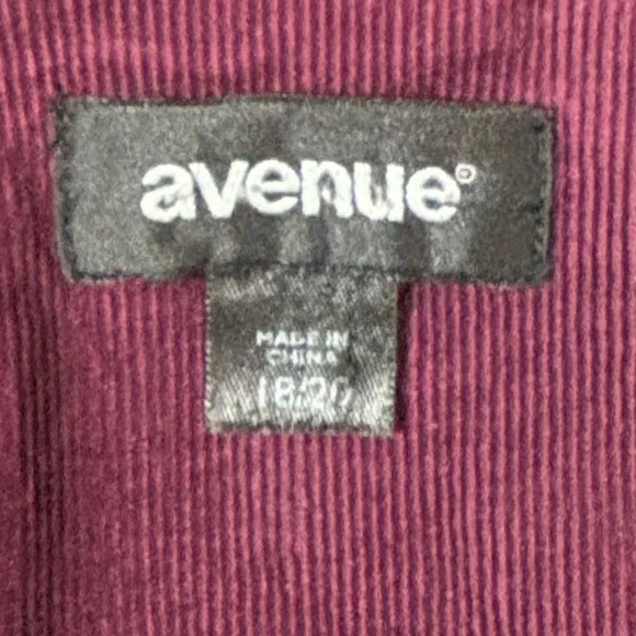 Burgundy Blazer -Cotton -Corduroy  – Size 18/20 - Picture 6 of 10